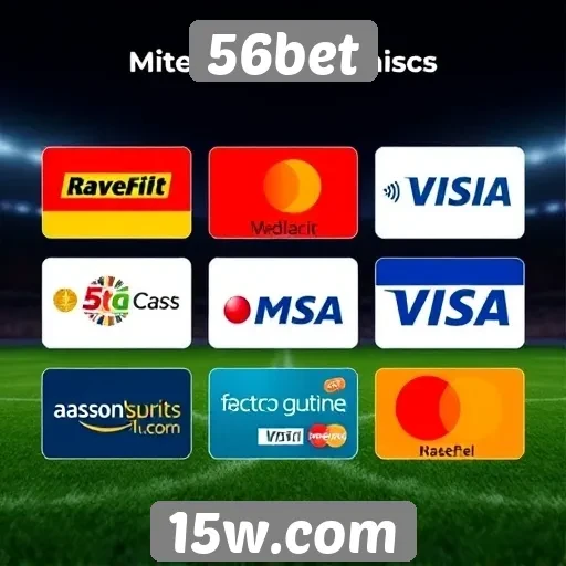 Métodos de pagamento aceitos no site 56bet